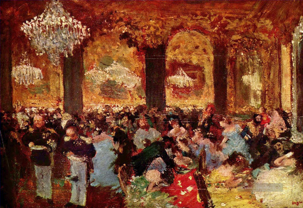 Abendessen im Ball 1879 Edgar Degas Ölgemälde
